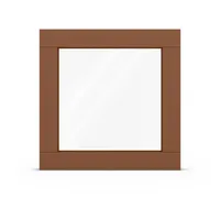 Fenster Lehmbraun RAL 8003, Holzfenster, Classic IV 68, 510 x 510 mm, einteilig, festverglast, individuell konfigurieren