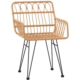 furnicato Gartenstuhl 56 x 64 x 80 cm braun 2 St.