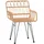 furnicato Gartenstuhl 56 x 64 x 80 cm braun 2 St.