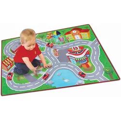 BB Junior - Spielmatte - Ferrari Junior City inkl. Spielzeugauto (100x70cm)