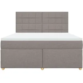 vidaXL Boxspringbett 180 x 200 cm Taupe