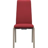 Polsterstuhl STRESSLESS "Laurel", rot (berry rot dinamica, eiche gekalkt), B:57cm H:105cm T:60cm, Microfaser DINAMICA (88% Polyester, 12% Polyurethan), Stühle, Polsterstuhl, High Back, Größe M, mit abgerundeten Beinen in Eiche gekalkt