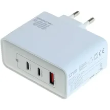 OTB USB GaN Multiport-Schnellladegerät USB-PD, 2x USB-C + USB, 100W, weiß