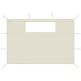 vidaXL Pavillon-Seitenwände mit Fenstern 2 Stk. Creme