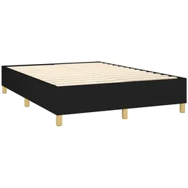 vidaXL Boxspringbett mit Matratze Schwarz 140x190 cm Stoff1366707