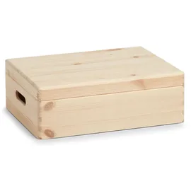 Zeller Allzweckkiste m. Deckel, Nadelholz, ca. 40 x 30 x 14 cm, Holzkiste m. Deckel, Erinnerungskiste, Holzbox, Aufbewahrungskiste aus Holz