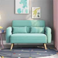 2-sitzer Sofa Modernes Loveseat Clubsofa Kleines Polstersofa mit 2 Lendenkissen