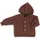Engel - Wollfleece-Kapuzenjacke HOLZKNÖPFE in zimt melange Gr.50/56