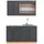 Vicco Küchenzeile Fame-Line 140 cm Anthrazit Landhaus/Goldkraft Eiche