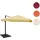Mendler Gastronomie-Ampelschirm HWC-A96 Flap 300 x 400 cm creme inkl. Ständer drehbar
