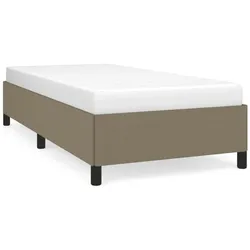 vidaXL Bettgestell Taupe 90x200 cm Stoff
