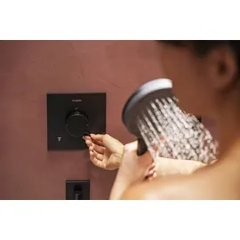 Hansgrohe Ecostat Comfort E Duschthermostat Unterputz für 2 Verbraucher Mattschwarz 33711670