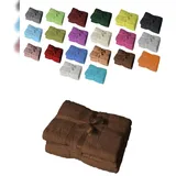 EXKLUSIV HEIMTEXTIL Saunatuch 80 x 200 cm braun 2 St.