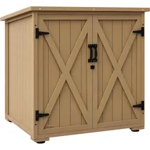 Outsunny Geräteschrank 0,88 x 0,77 m Beige