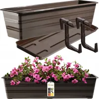 Kadax Blumenkasten mit und 2 Griff, Braun, 60 cm