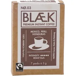 BLAEK Dark Roast BIO + Fair, 7 x 3 g