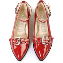 Buffalo Ballerinas in rot, Lack | Gr.: 41