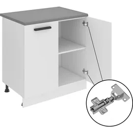 Belini Eckschrank Küche 90 x 0 x 0 cm Weiß