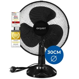 Exquisit VT 34063 30 cm Tischventilator Schwarz