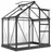 Outsunny Gewächshaus Aluminium Treibhaus mit Dachfenster 190 x 132 x 201 cm