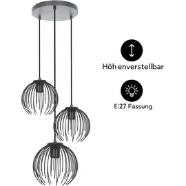 OTTO home Tonnia 3-flg. Ø 25 cm schwarz matt