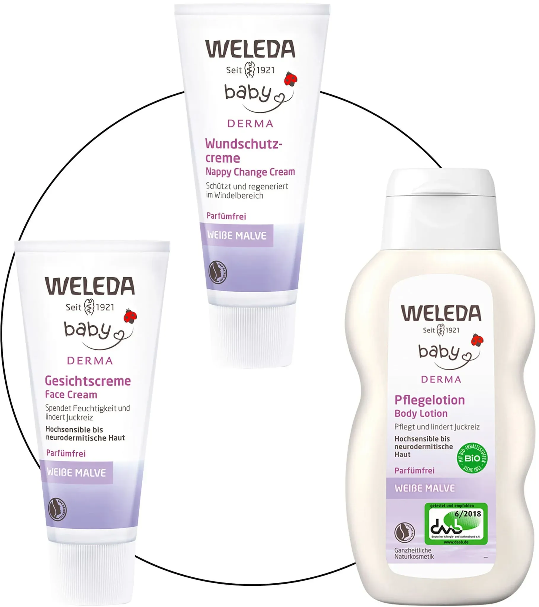 Weleda Baby Derma Bundle Weiße Malve Set