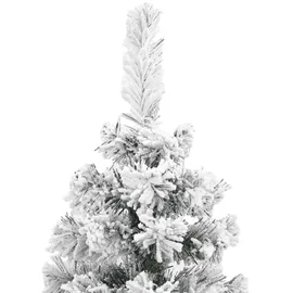 vidaXL Künstlicher Weihnachtsbaum Schlank mit Schnee Grün 240 cm PVC
