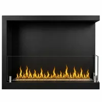 Divina Fire Eingebauter Eckkamin mit Bioethanol, Eckkamin 60x45 SUTRI 60 DX