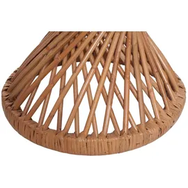 Mendler Beistelltisch HWC-M31, Blumentisch Rattantisch Kaffeetisch, rund 43x38x38cm, Kubu-Rattan natur