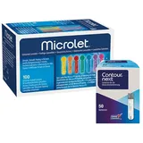 Microlet Lanzetten & Contour Next Sensoren Teststreifen 100+50 St