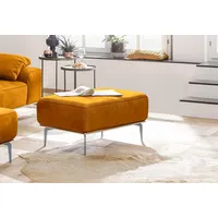 W.Schillig Polsterhocker »run«, mit elegantem Holzsockel, Füße in Silber