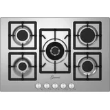 Gurari GCH FQ755VTGC Gaskochfeld 75 cm, Edelstahl, 4,0 KW WOK, 5 Gasbrenner,Erdgas, FL.Gas