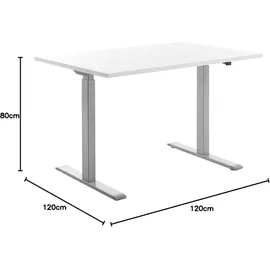TOPSTAR Schreibtisch E-Table weiß / grau