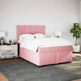 vidaXL Boxspringbett 140 x 200 cm Rosa