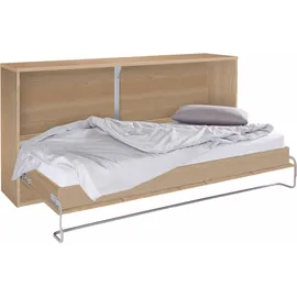 Priess Schrankbett PRIESS "Oregon", braun (edelbuchefarben), H:102cm, Schrankbetten, wahlweise mit LED-Beleuchtung