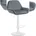 CLP Barhocker Braga Samt dunkelgrau/weiß