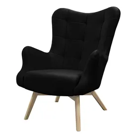 lookway Relaxsessel gepolstert 80 x 105 x 86 cm Schwarz