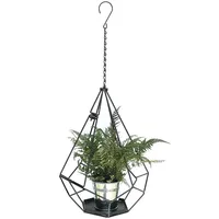 DanDiBo Ambiente Blumenampel 34 x 82 x 34 cm Schwarz