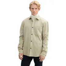 Tom Tailor Relaxed Garment Dye Langarmhemd Beige Abbey Stone S