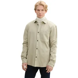 Tom Tailor Relaxed Garment Dye Langarmhemd Beige Abbey Stone S