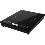 Cecotec Tragbare Induktionskochplatte 1 Brenner Full Magma Slim. 2000W Leistung in 8 Stufen, Design aus hochfestem Glas, Touchscreen-Display, Timer, einfache Reinigung