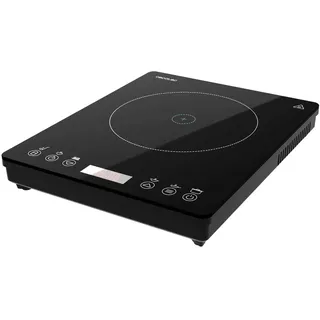 Cecotec Tragbare Induktionskochplatte 1 Brenner Full Magma Slim. 2000W Leistung in 8 Stufen, Design aus hochfestem Glas, Touchscreen-Display, Timer, einfache Reinigung
