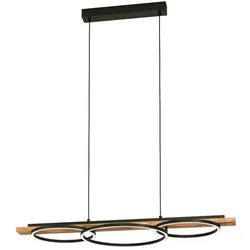 EGLO LED-Pendelleuchte Boyal Alu, Eisen, Stahl & Metall Schwarz