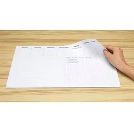 RNK RNK-Verlag Schreibtischunterlage Office - liniert & kariert weiß Papier 48,0 x 33,0 cm, 30 Blatt