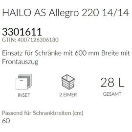 HAILO Allegro 14 l Grau