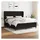 vidaXL Boxspringbett mit Matratze Schwarz 180x200 cm Stoff