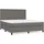 vidaXL Boxspringbett mit Matratze Grau 180x200 cm Kunstleder