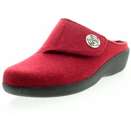 Berkemann Teresa Hausschuh, dunkelrot, Filz, Weite H, Wechselfußbett 5061-258 40 2/3 EU