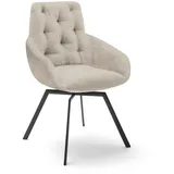 Venjakob Stuhl Taylor Samt Beige Sand