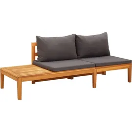 vidaXL Garten-Lounge-Set 4-tlg. grau Akazienholz